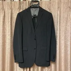 バーバリーブラックレーベルの黒縞ジャケット