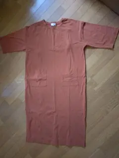 SWEET MOMMY オレンジ ワンピース Fサイズ　授乳服のサムネイル