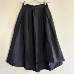 GU ブラック　ヘムロングスカート