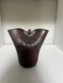 備前焼 花器 一輪挿し 丹誠 在銘 焼締 花入