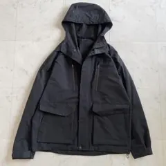 PLST メンズ　Lサイズ　マウンテンパーカー　ブラック　フーデットブルゾン