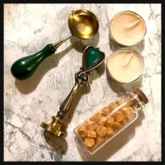 ꒰未使用꒱銅製 アンティーク調シーリング ワックス スタンプセットヴィンテージ風