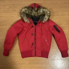 DIESEL n2b ファー付きフライトジャケット 赤 レッド