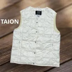 TAION レディース M 軽量 インナーダウンベスト アイボリー