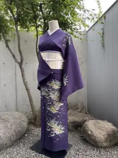 D156 夏着物　訪問着　花模様　絽　正絹　着物　極美品 D156 夏着物 訪問着 花模様 絽 正絹 着物 極美品 - メルカリ
