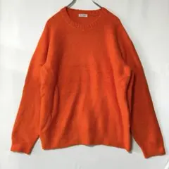 BEAUTY&YOUTH クリンプ コットンウール ミックス クルーネックニット