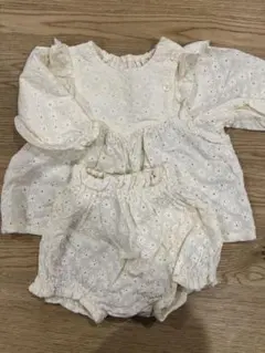 foインターナショナル★フリルロンパースセット　80cm