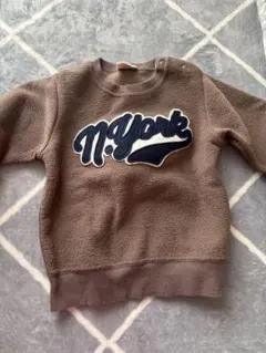 ブラウン N.York 刺繍 トレーナー 95cm