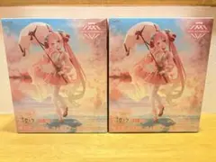 初音ミク 桜ミクAMP+ フィギュア ~桜ドレスver.~ 2点セット