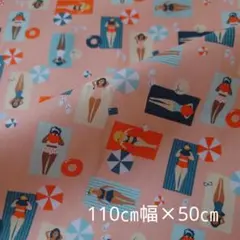 USAコットン BEACH DAY 110×50cm キャメロットファブリックス