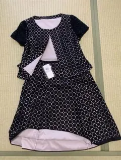 【タグ付き新品 】セットアップスーツ レース風 黒