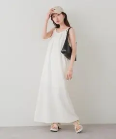 Kastane ジャガードギャザーワンピース　キャミワンピース