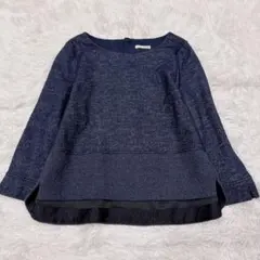 Auief バックボタン 花ボタン カットソー