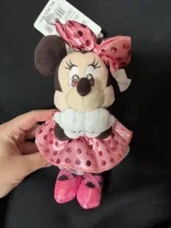 ミニーマウス ぬいぐるみキーホルダー　ディズニーストア　アイドルミニー