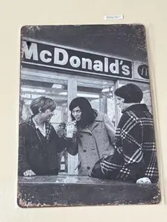 McDonald's レトロ写真風 ブリキ看板 インテリア