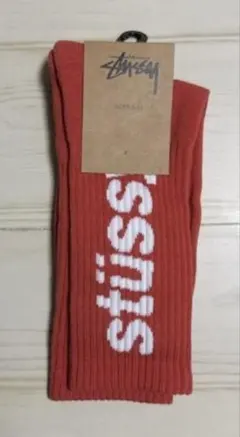 stussy ステューシー ソックス 靴下 メンズ オレンジ