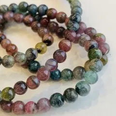 濃厚発色】マルチカラートルマリン 8㎜天然石ブレスレット✴︎癒しと 