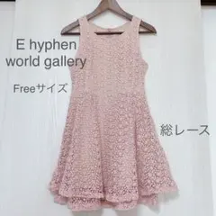 E hyphen world gallery 総レースワンピース(フリーサイズ)