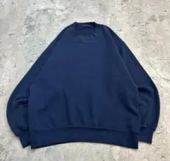 90s 00s無地　ブランク　トップス　長袖　スウェット　古着　ネイビーのサムネイル