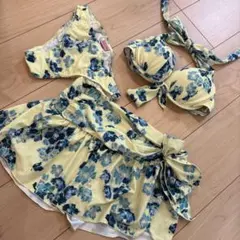 花柄 フリル セパレート水着 3点セット　9Mサイズ(日本製)のサムネイル