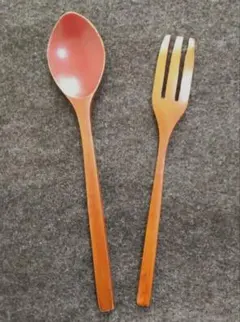 可愛い　木のスプーンとフォーク　インテリア