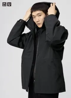 ユニクロUNIQLO　ブロックテックユーティリティパーカー　ブラック　L