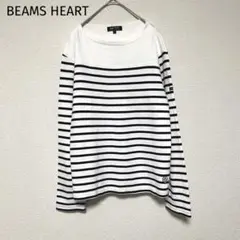 qq625 BEAMS HEARTビームス/ボーダーTシャツ/コットンカットソー