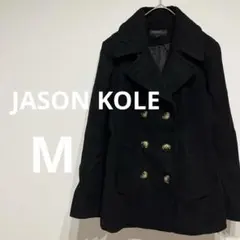 JASON KOLE 【M】 ブラック ダブルブレストコート 冬