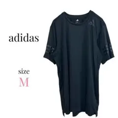 アディダス【M】トレーニングウェア 半袖Tシャツ クライマクール ブラック 薄手