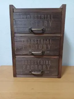 ハンドメイド木製引き出し小物入れ