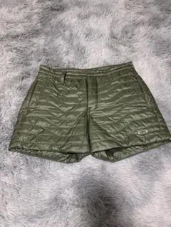 ゴルフウェアオークリー 中綿ショートパンツ カーキ 裏地微起毛 レディース S