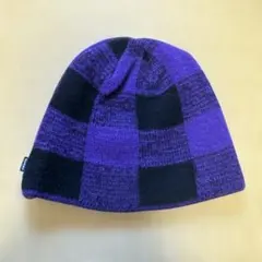 BEAMS ビームス ニット帽・ビーニー パープル & ブラック 美品