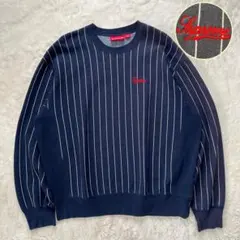 2024年製✨シュプリーム　PINSTRIPE CREWNECK ストライプ柄Sのサムネイル