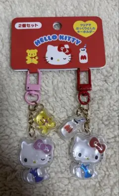 サンリオキャラクターズ　キーホルダー2個セット（お揃いニコにこ）　ハローキティ