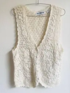 WHITE STAG アイボリー ノースリーブ ベスト　M