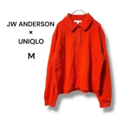 JW ANDERSON ユニクロ ラムポロセーター コラボ オレンジ596