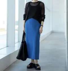 【新品】ユニクロ　UNIQLO クレープジャージーナロースカート