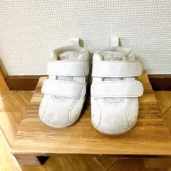 アシックス スクスク ベビーシューズ 星柄 ホワイト 12cm ファーストシュー