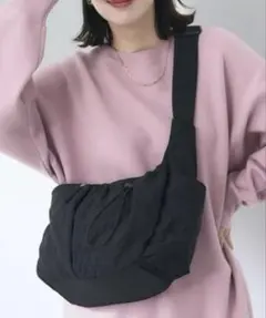 スタディオクリップ　からだよろこぶナイロンキルトショルダーバッグ