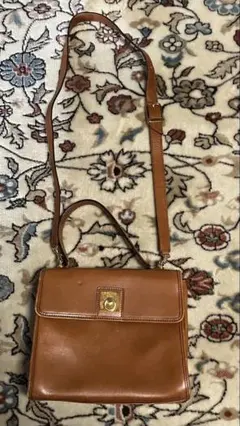 CELINE セリーヌ ショルダーバッグ ブラウン ヴィンテージ レザー