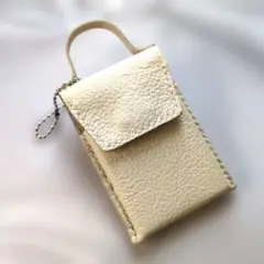 裁縫セット付きケース　革　手縫い　新品
