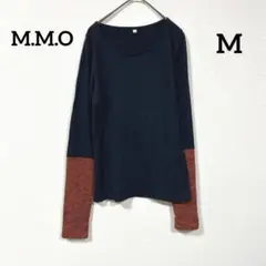M.M.O 袖バイカラーカットソー クルーネック