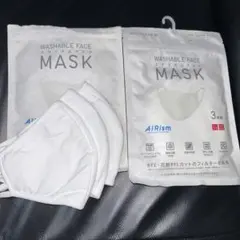 ６枚　ユニクロエアリズムマスクAIRism 洗えるマスク Mホワイト3枚入×2