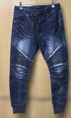 VENCE EXCHANGE ジョガーパンツ ブルーデニム　ストレッチ