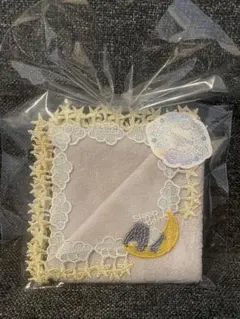 【新品】近沢レース 近沢レースハンカチ 夢喰いバク バク　グレー