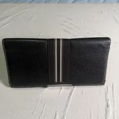 dunhill ダンヒル ストライプ 二つ折り長財布ダークブラウン ホワイト