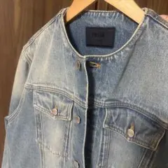 【限定品】PRADA ノーカラーウォッシュドデニムジャケットのサムネイル