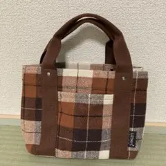 LIZDAYS⭐︎チェック柄トートバッグ ブラウン系