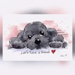 イラスト作品(線のみプリント＋手彩色) 【アメリカンコッカースパニエル】509