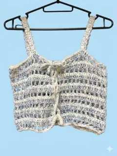 ハンドメイド キャミソール ビスチェ 編み物 毛糸